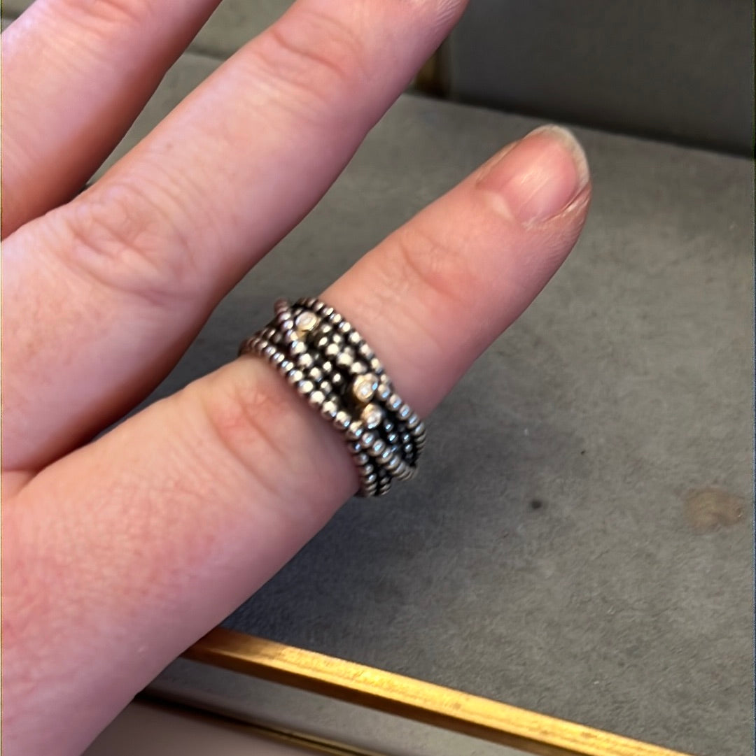 Genuine Pandora Gold & Diamond Two Tone Kerry's Precious Entangled Beauty Ring 60 Retired HTF Rare