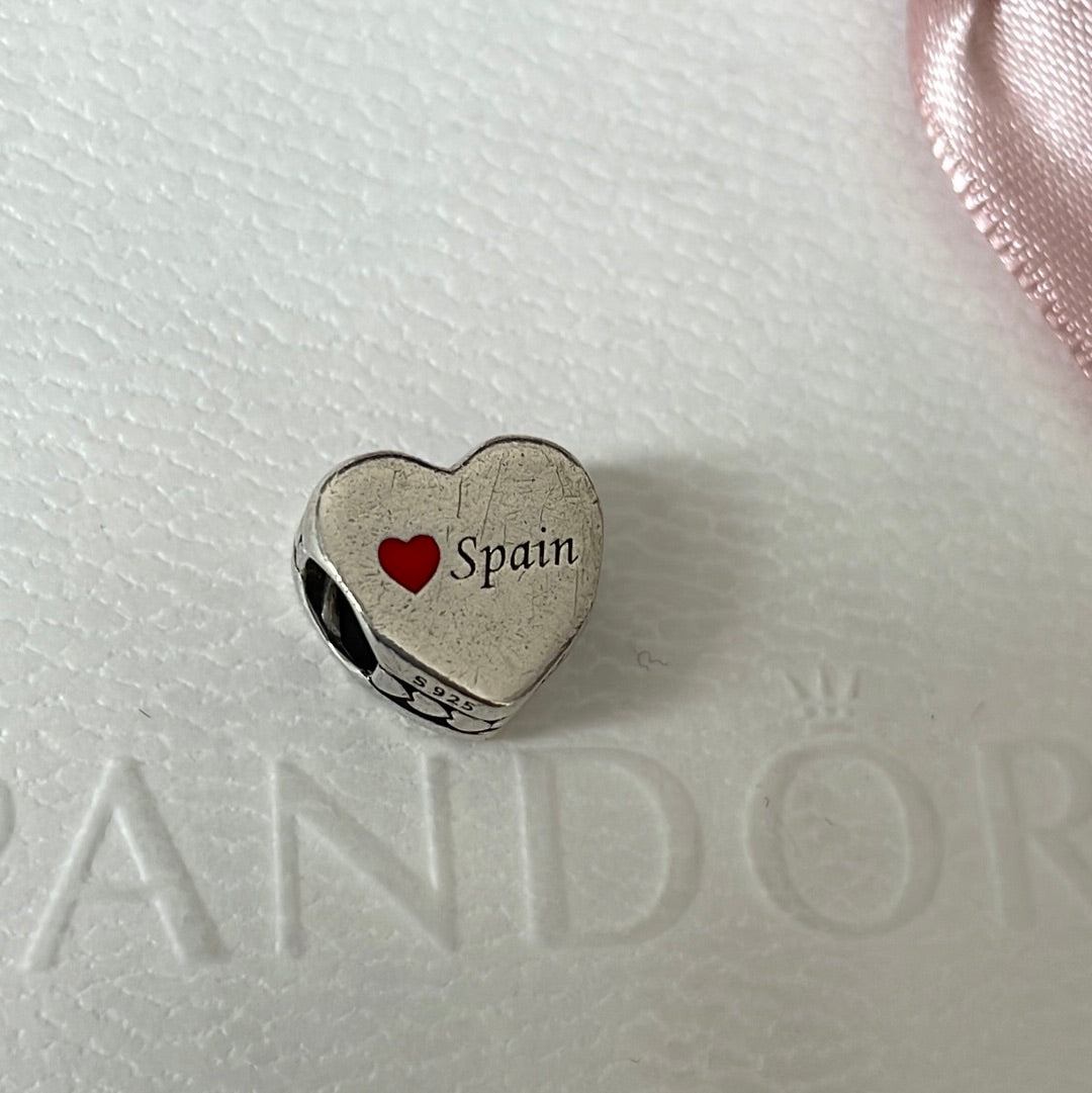 Genuine Pandora Spain Heart Travel Heart Charm Spain