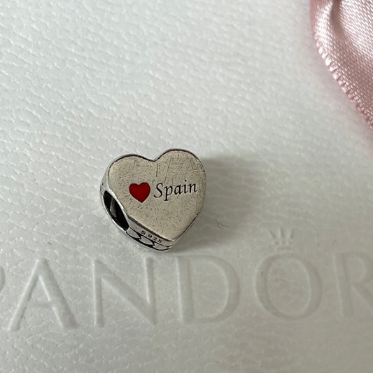Genuine Pandora Spain Heart Travel Heart Charm Spain