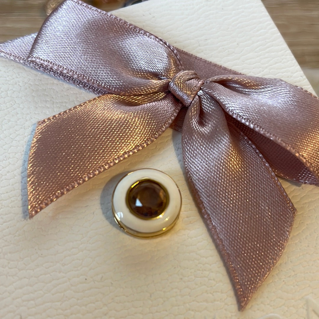 Genuine Pandora Shine Gold Reflexions, Pink Enamel CZ Charm