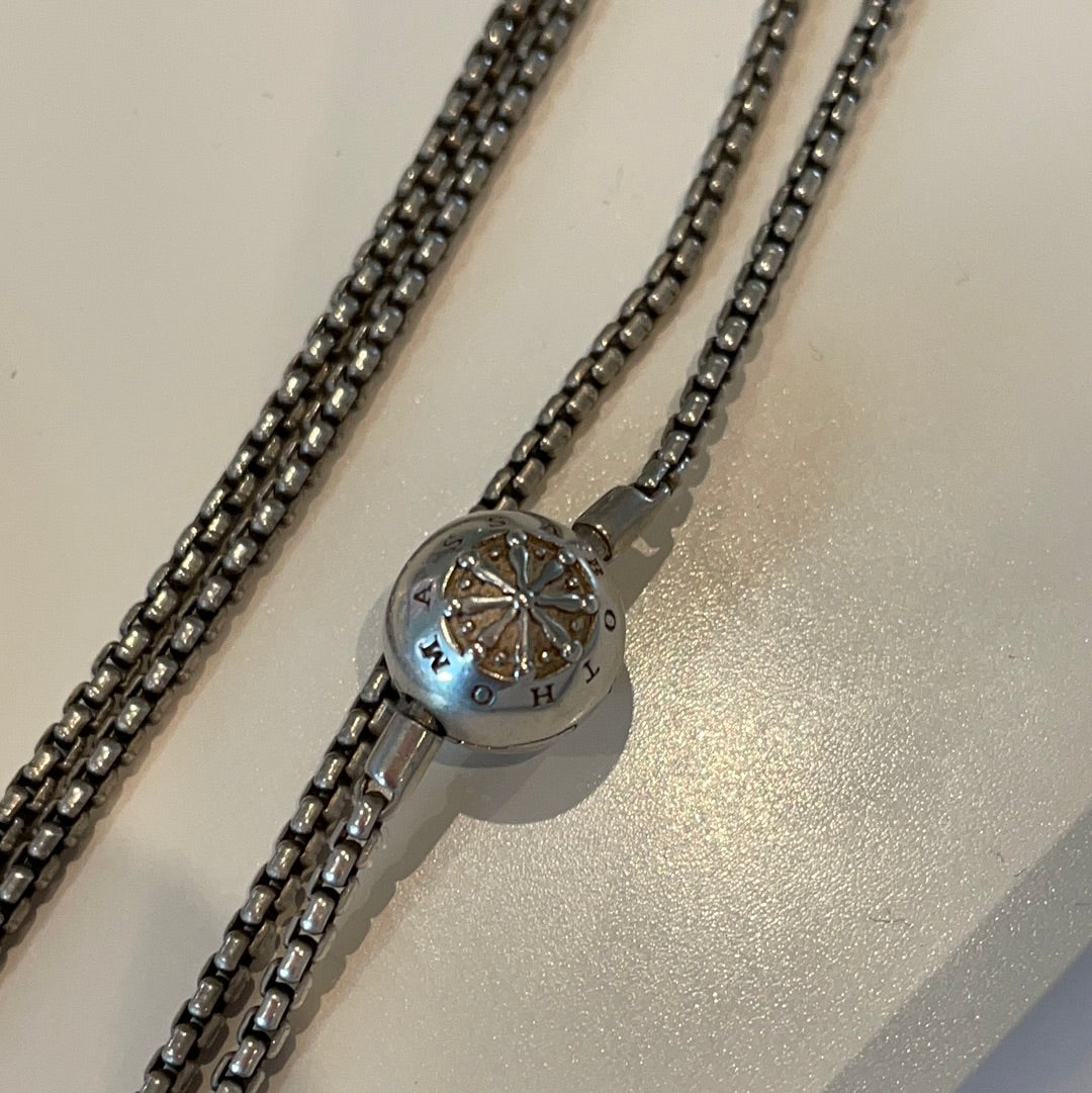 Genuine Thomas Sabo Sterling Silver Blackened Necklace Chain 45cm