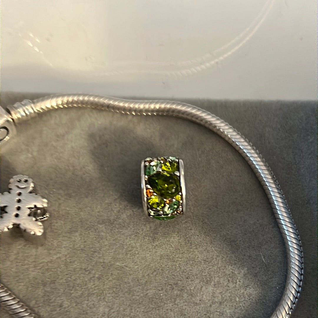 Genuine Chamilia Green CZ Sparkle pave charm