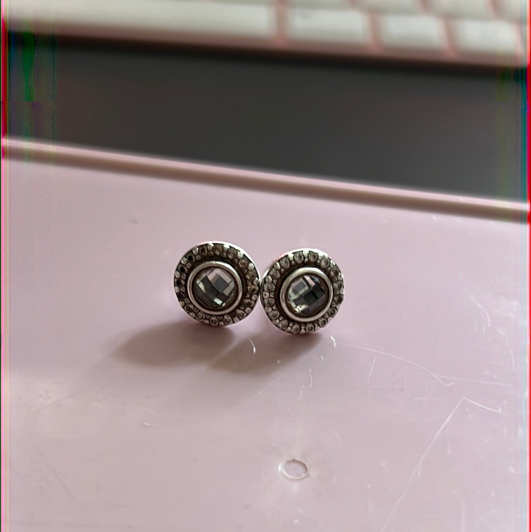 Genuine Pandora Brilliant Legacy Pink Pave Earrings Studs
