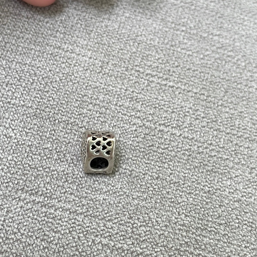 Genuine Pandora Charm Mickey & Minnie Pave Heart 792049CZ