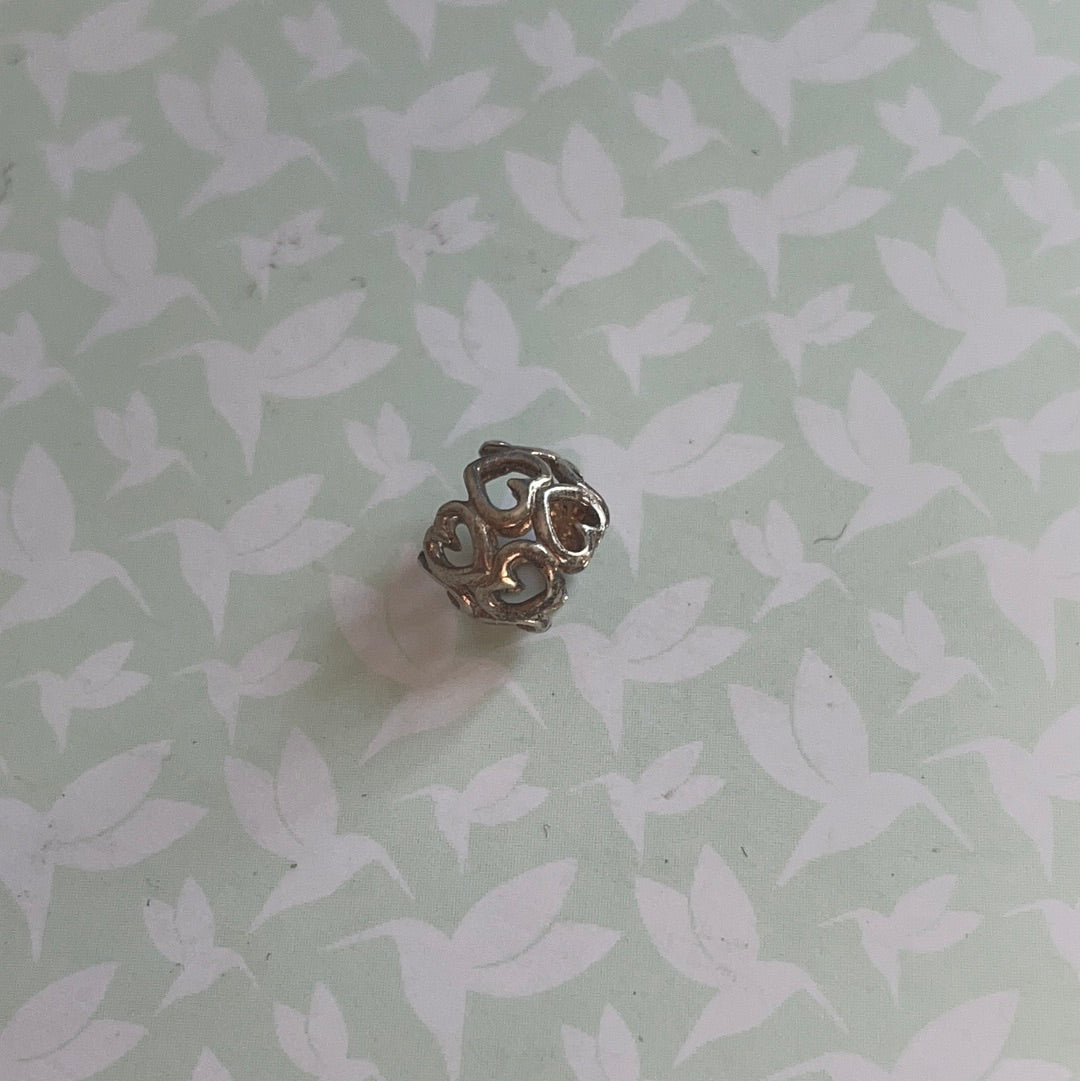 Genuine Chamilia Openwork Heart Spacer