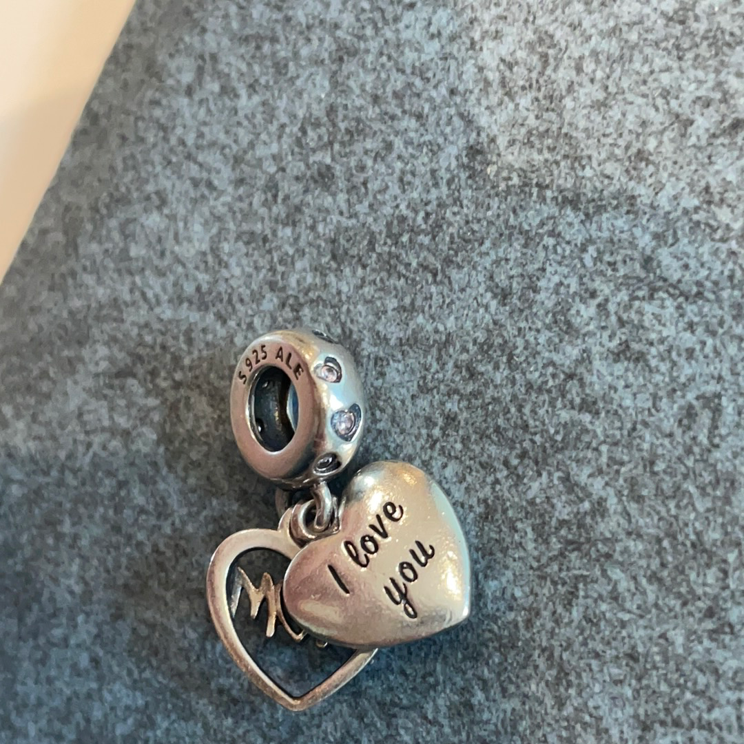 Genuine Pandora Mother Mum Mummy Mama Charm With Pink Enamel Dangle