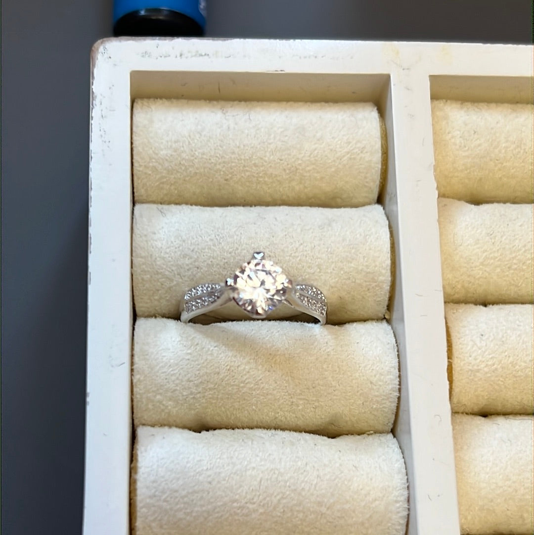 Sterling Silver Pave CZ Ring Various Sizes