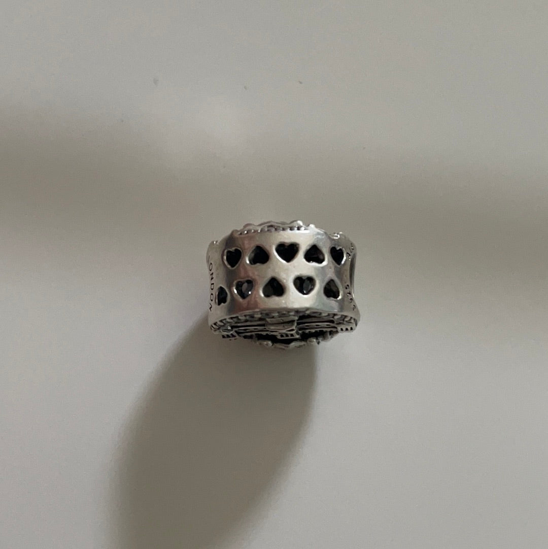 Genuine Pandora Pave Sparkling London Houses of Parliament Travel UK GB Charm