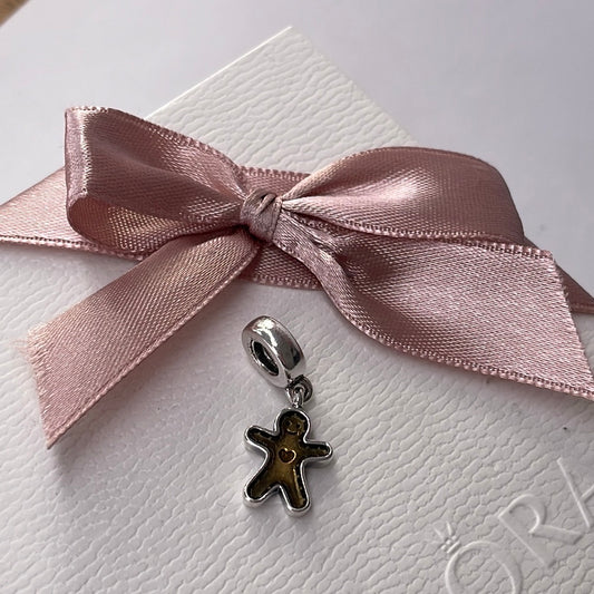 Genuine Pandora Gingerbread Man Dangle Enamel Christmas Charm