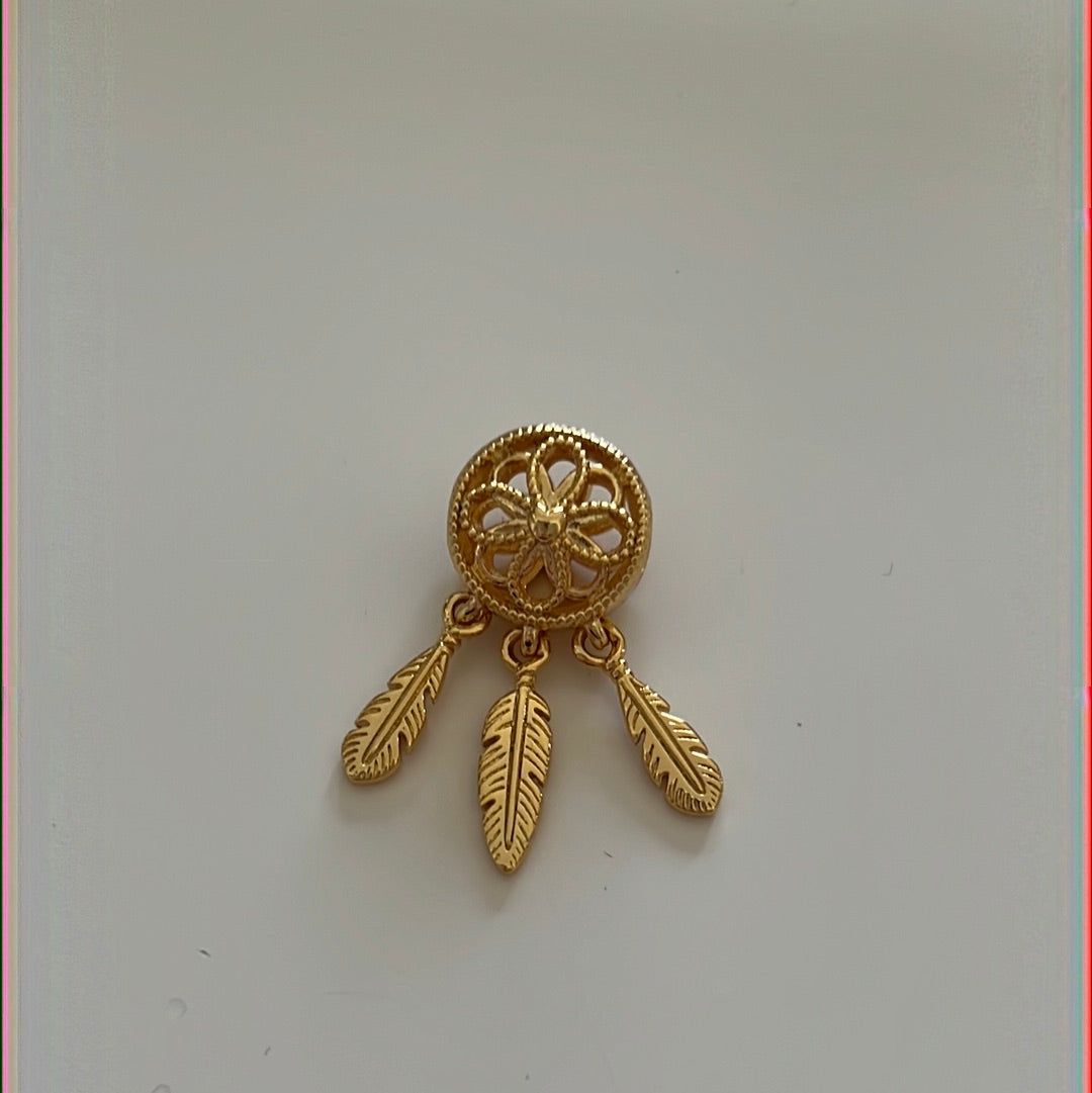 Genuine Pandora Shine Gold Dream Catcher Charm Follow Your Dreams Charm Dangle