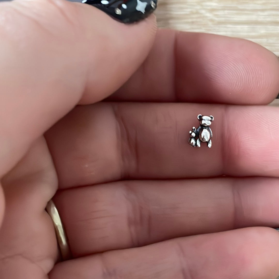 Genuine Pandora Teddy Bear and Rabbit Petite Charm