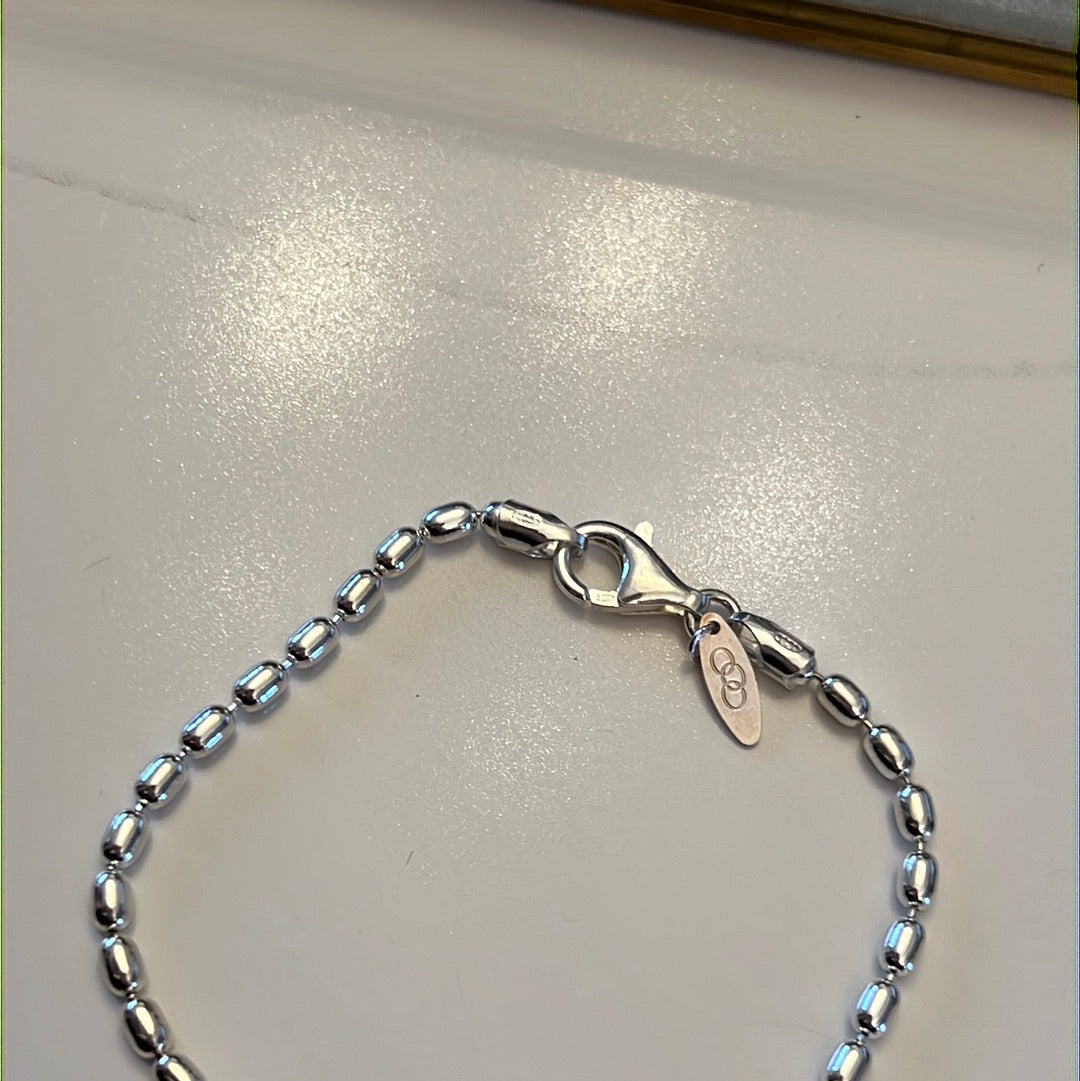 Genuine Links of London Rice Chain Bracelet 19cm BN
