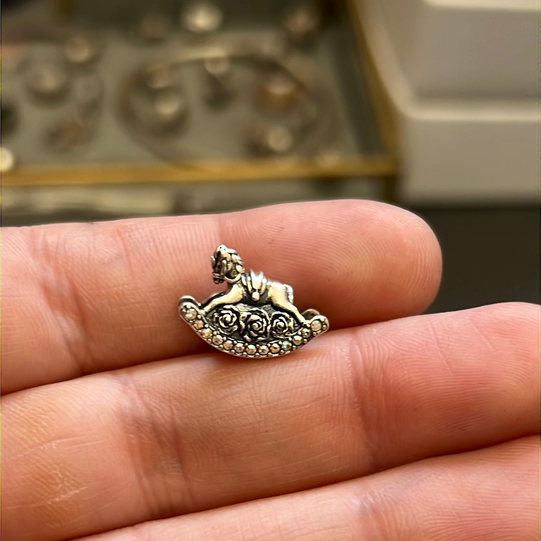 Genuine Chamilia Pave Unicorn Rocking Horse Charm