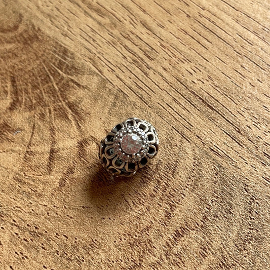 Genuine Pandora Floral Brilliance Openwork Sparkle Clear CZ Charm