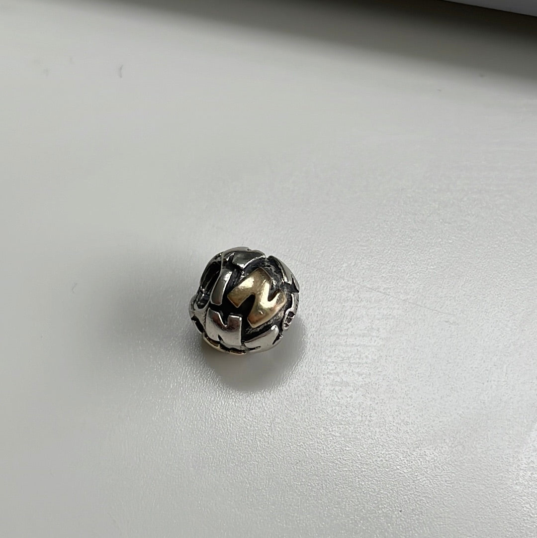 Genuine Pandora Retired Golden Letter N