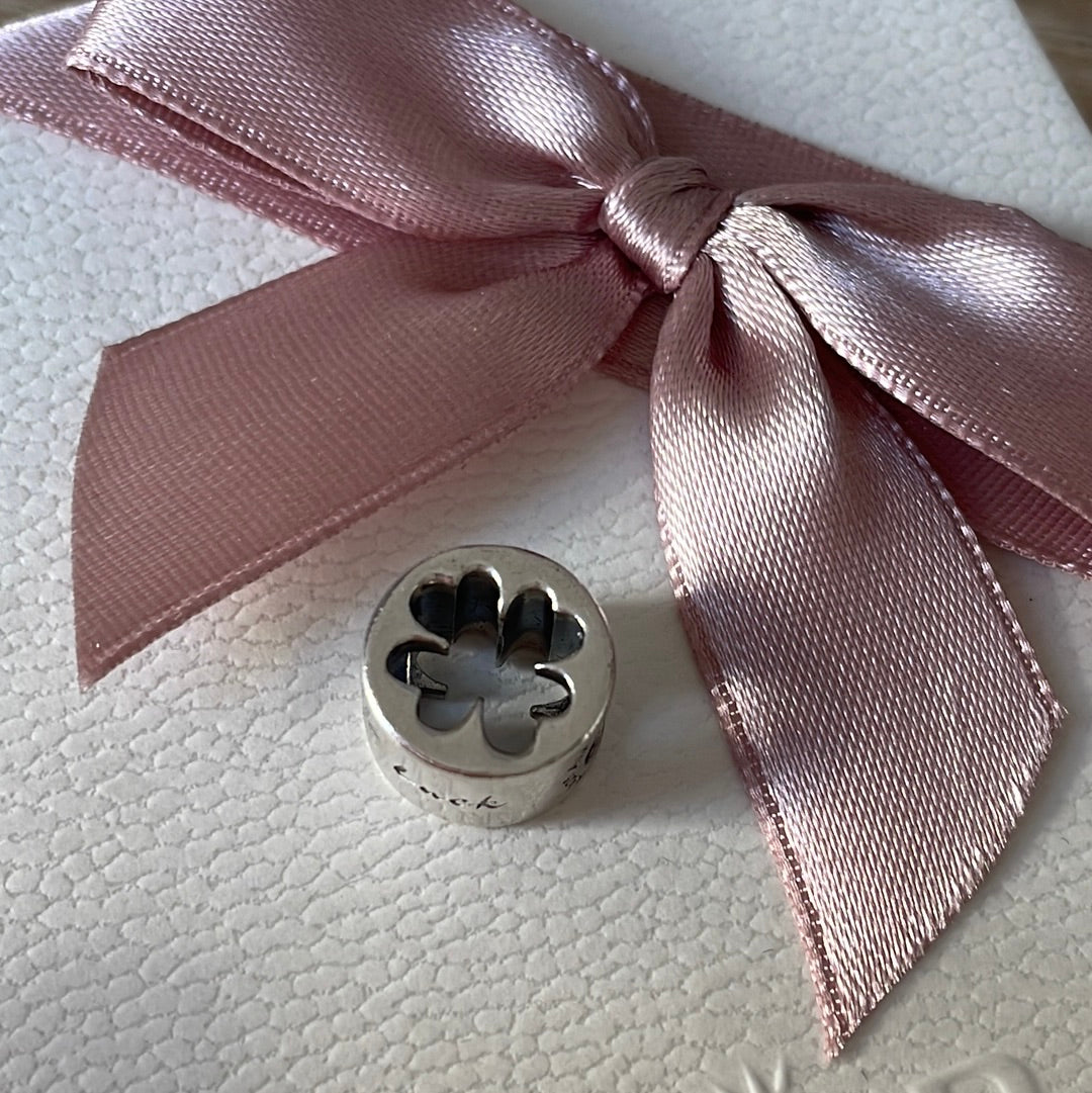 Genuine Pandora Courage Clover Good Luck Charm Openwork