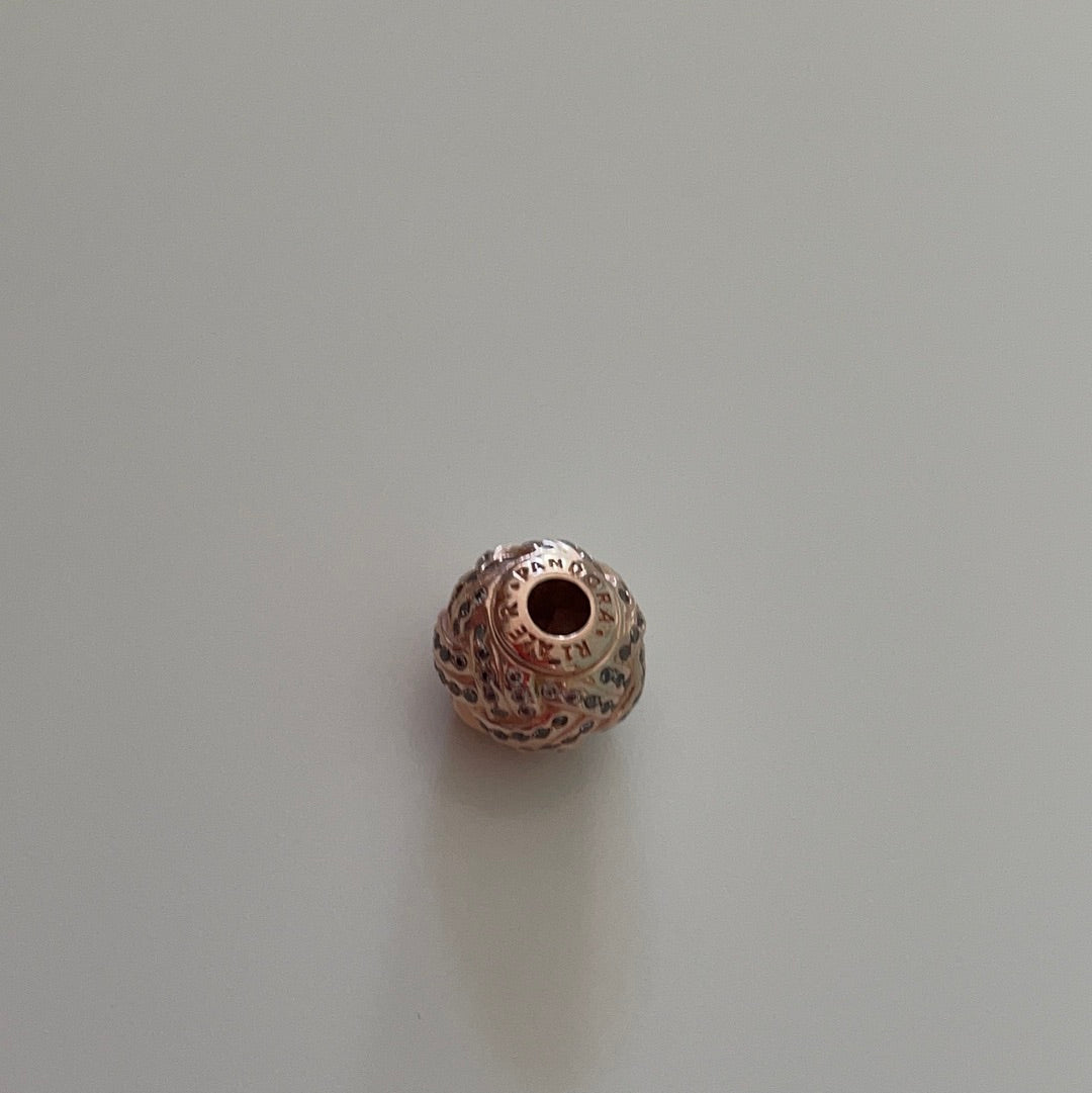 Genuine Pandora Rose Gold Essence Affection Pave Knot Charm RARE