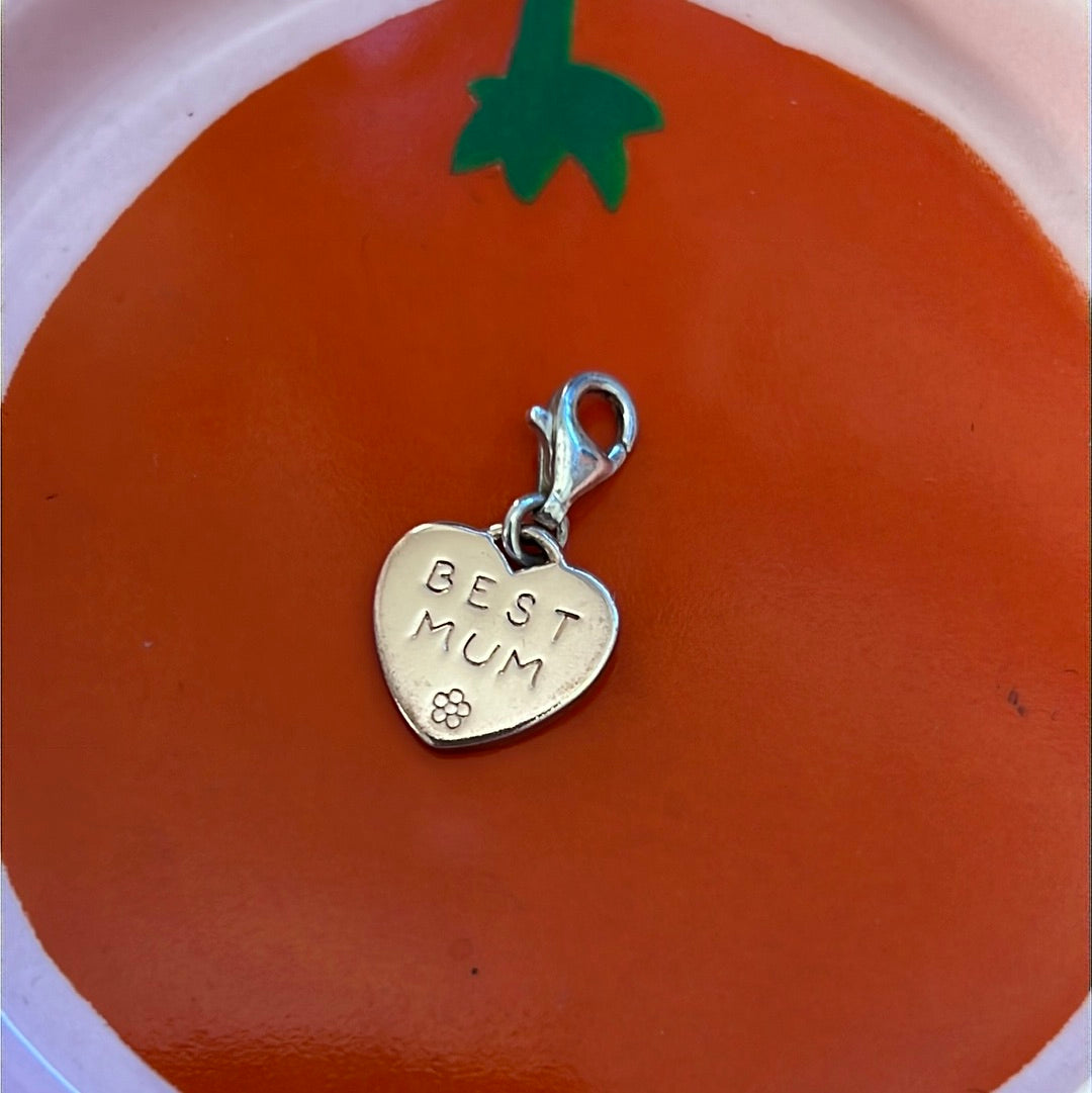 Genuine Thomas Sabo Sterling Silver Dangle Clip Best Mum Charm
