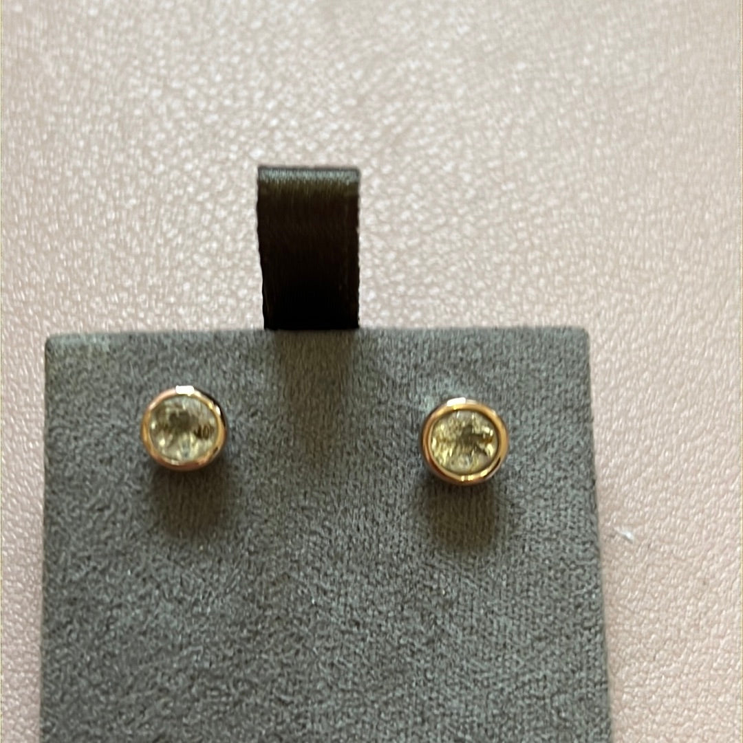 Genuine Glogau Sterling Silver and Gold Celebration CZ Earrings in Box