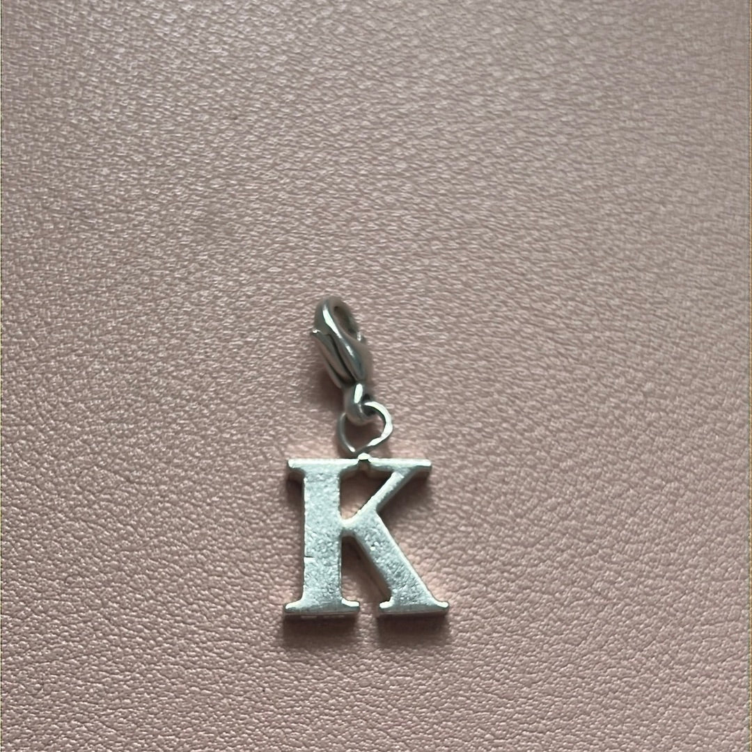 Genuine Thomas Sabo Sterling Silver Letter K Initial Clip Charm