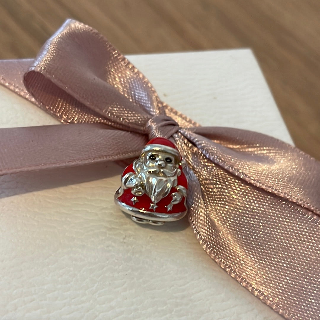 Genuine Chamilia Happy Santa Enamel Winter Xmas