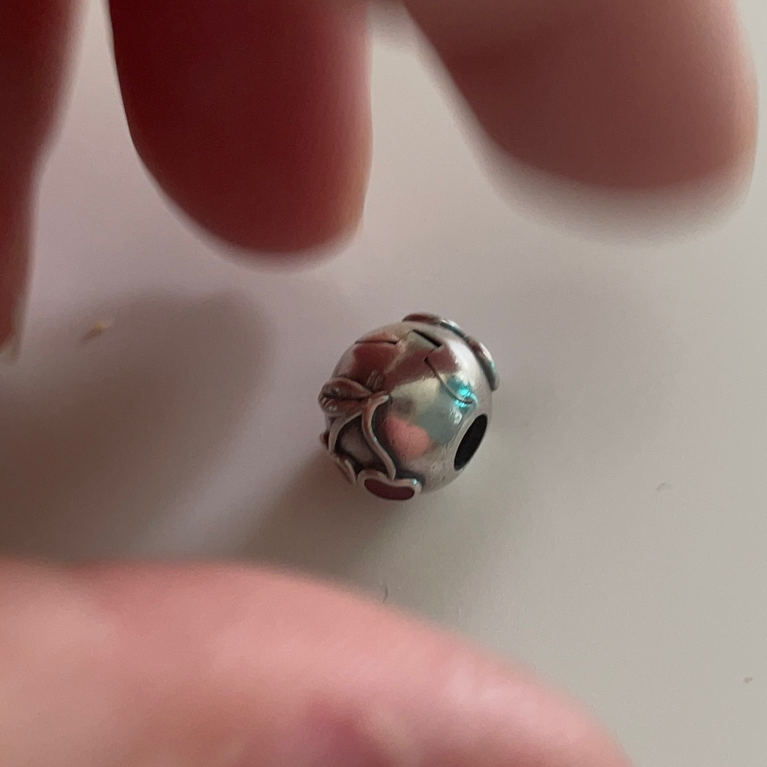 Genuine Pandora Red Cherry Enamel Clip Charm x1