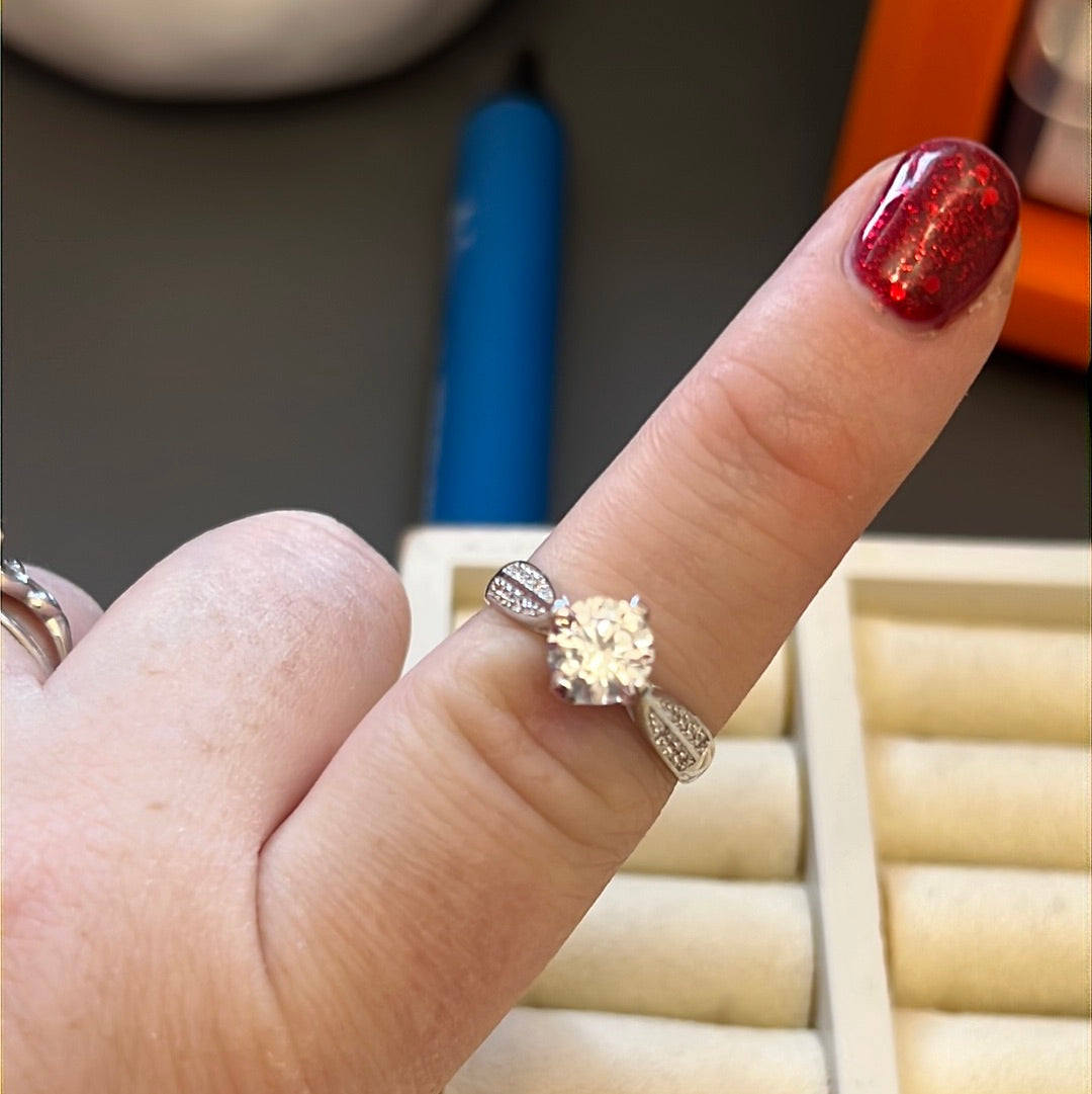 Sterling Silver Pave CZ Ring Various Sizes