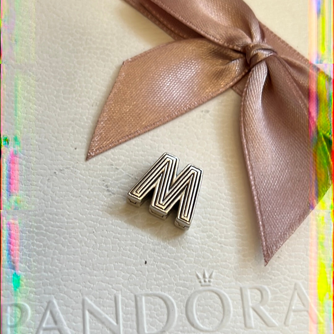 Genuine Pandora Reflexions M or W Letter Clip