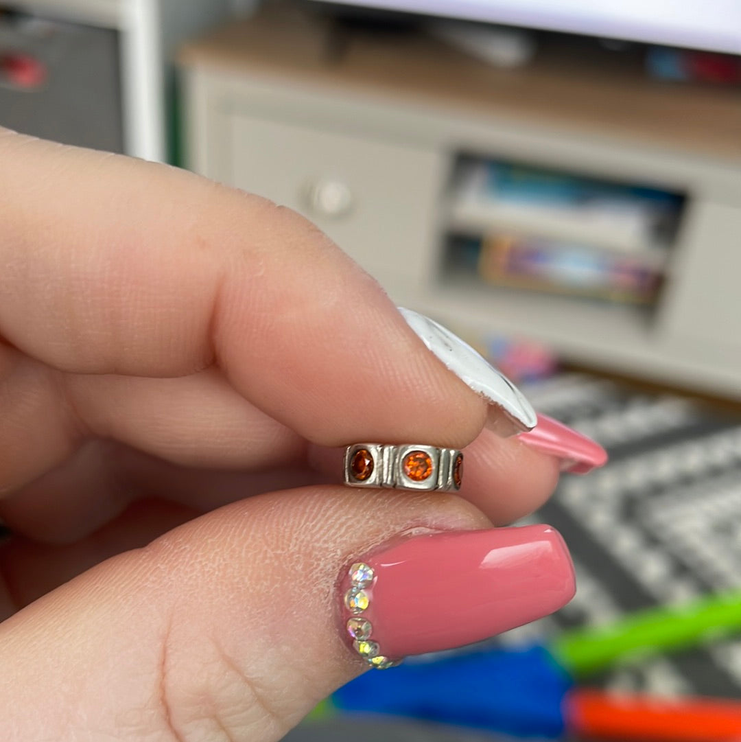 Genuine Pandora Orange Stone Spacer