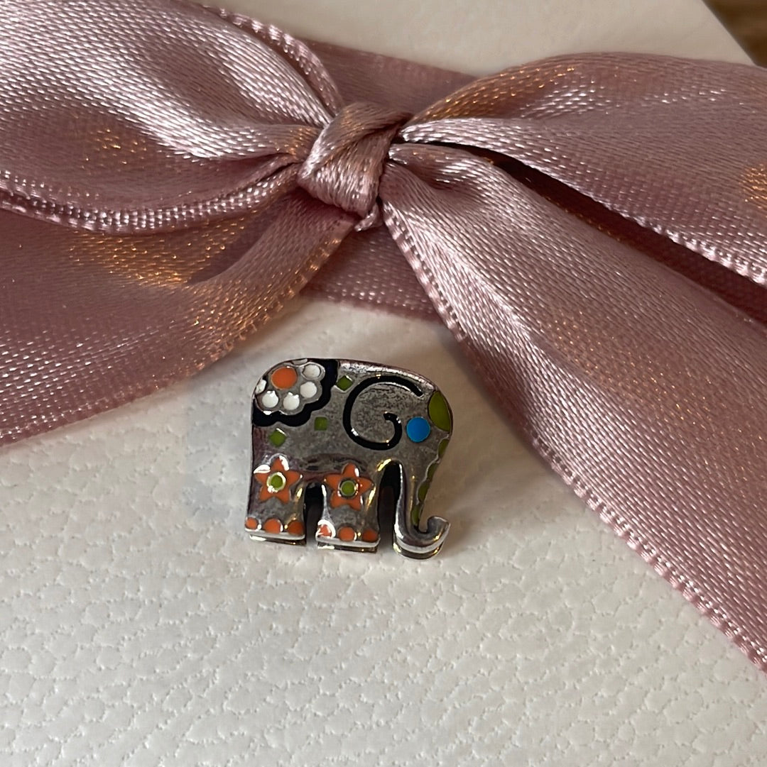 Genuine OHM Enamel Elephant Charm