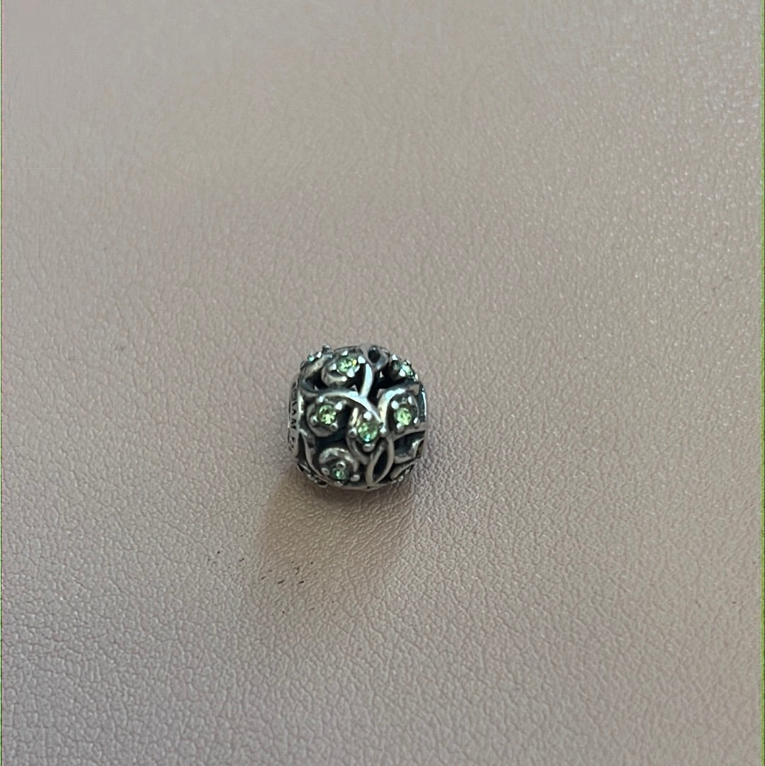 Genuine Chamilia Green CZ Openwork Tree Nature charm