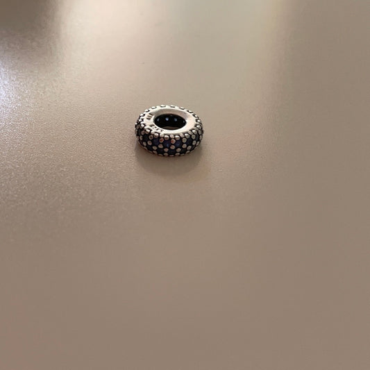 Genuine Pandora Blue Stone Spacer CZ Pave Spacers Pair