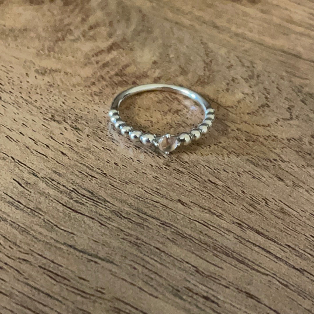 Genuine Pandora New Style Pale Pink Birthstone Ring 54