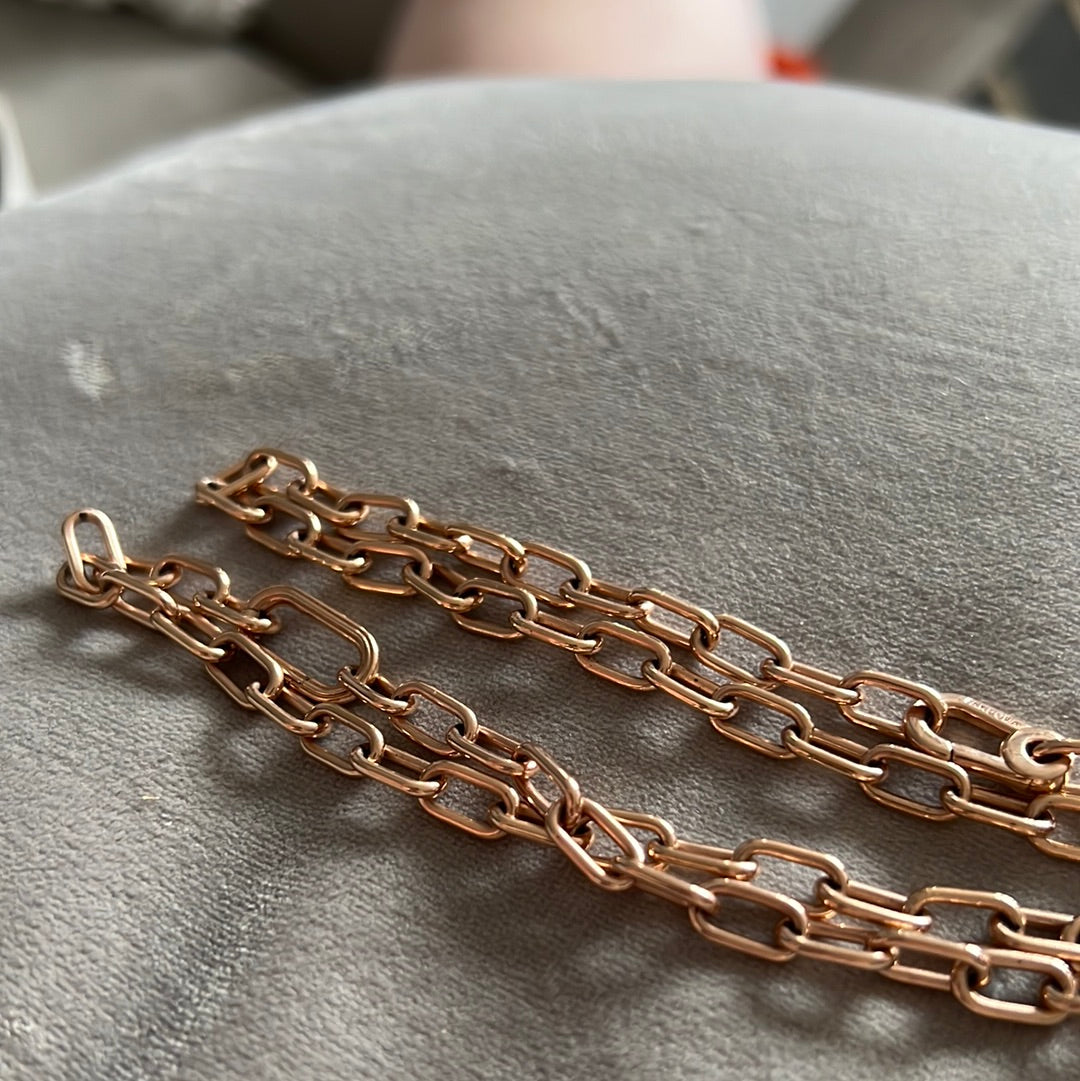 Genuine Pandora Rose Gold Me Essence Link Chain Necklace 40cm