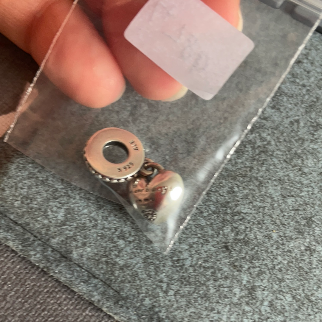 Genuine Pandora Daughter Enamel Charm ONE Half of a Heart