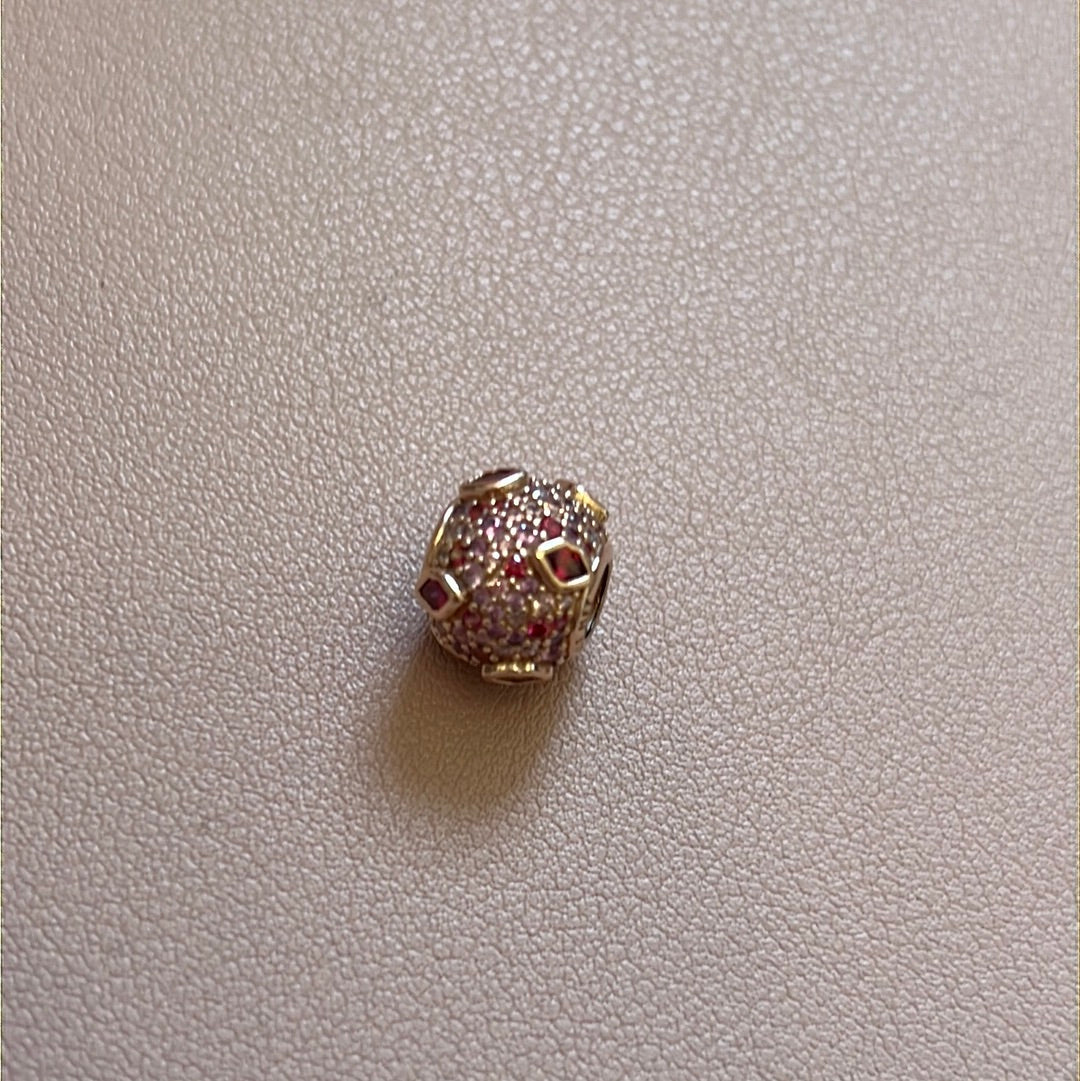 Genuine Pandora Brand New Rose Gold Sparkling Lips Charm