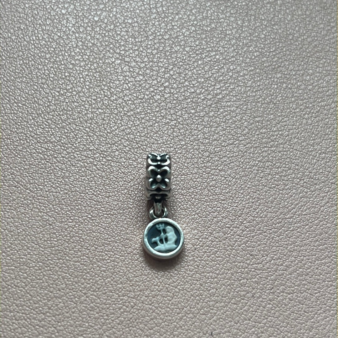 Genuine Pandora Rare HTF Cameo Aquarius Horoscope Charm