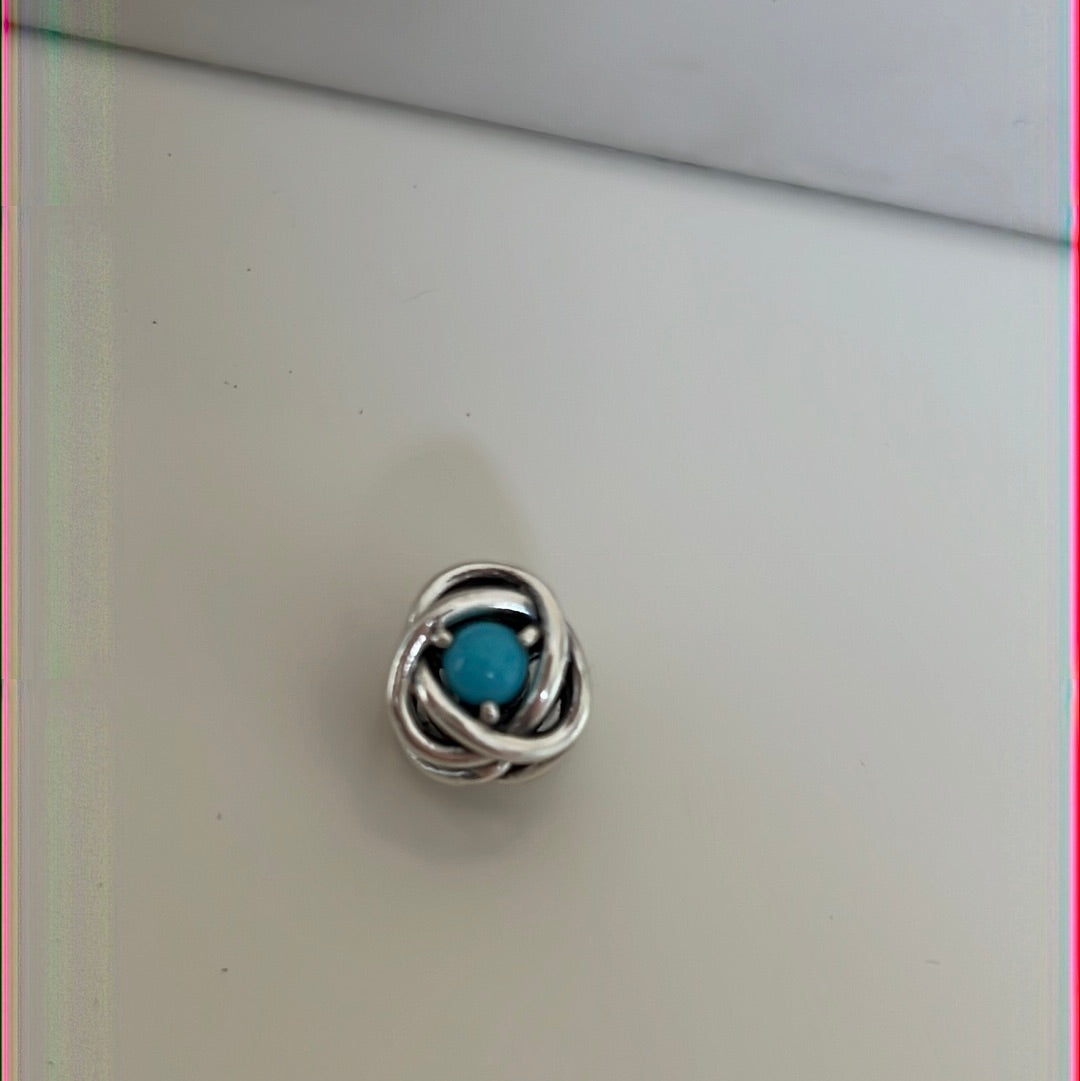 Genuine Pandora Teal Turquoise Birthstone New Style Eternity