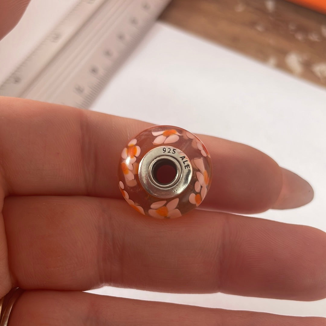 Genuine Pandora Giant XL Orange Blossom Flowers Large and Heavy and Retired