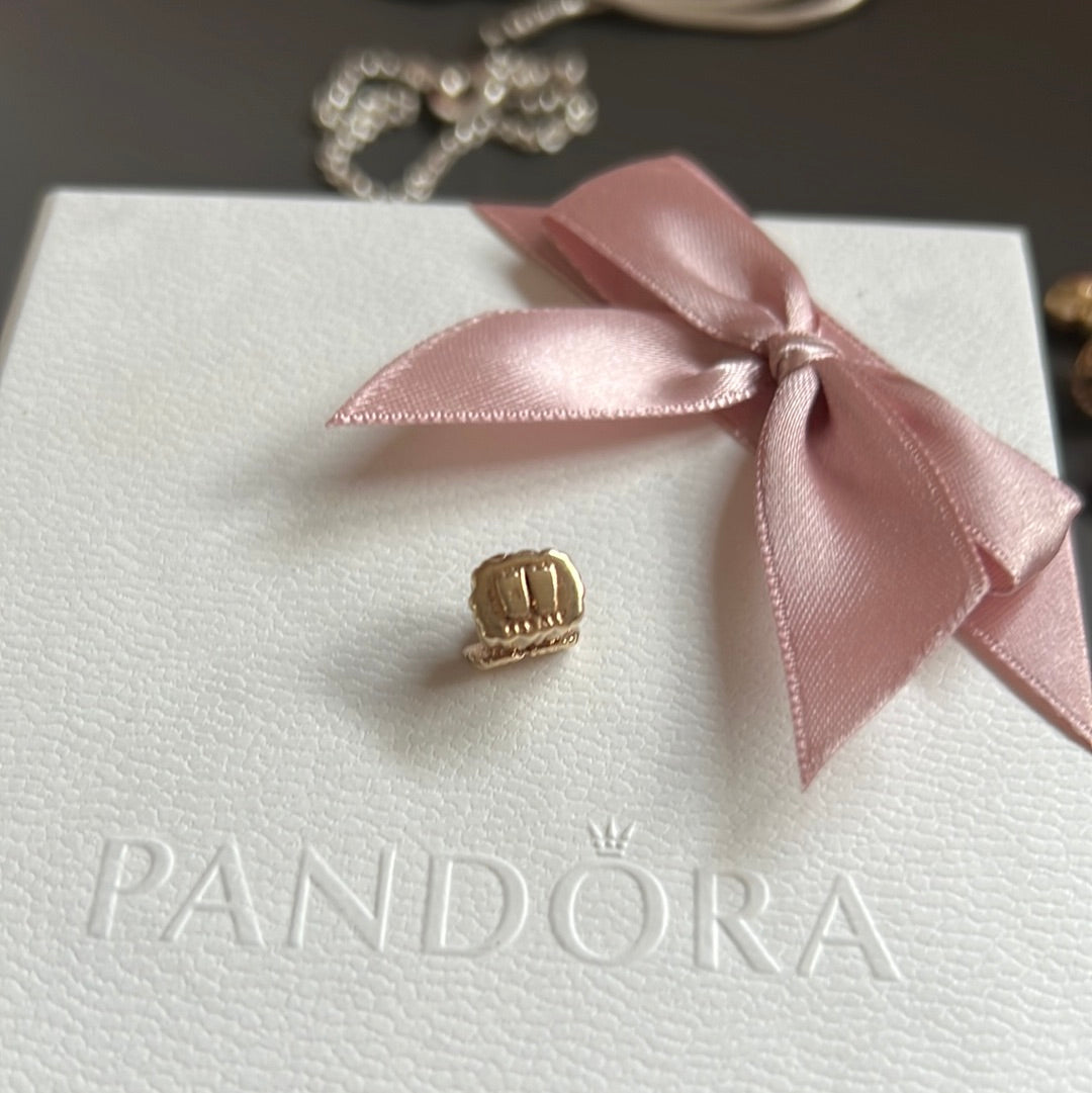 Genuine Pandora Solid G585 Gold Angel Charm