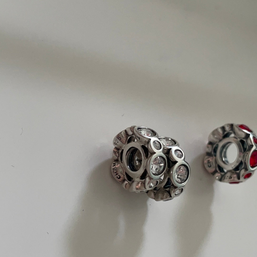 Genuine Chamilia Beautiful Dotted Stone Spacer Charm in Different Colours
