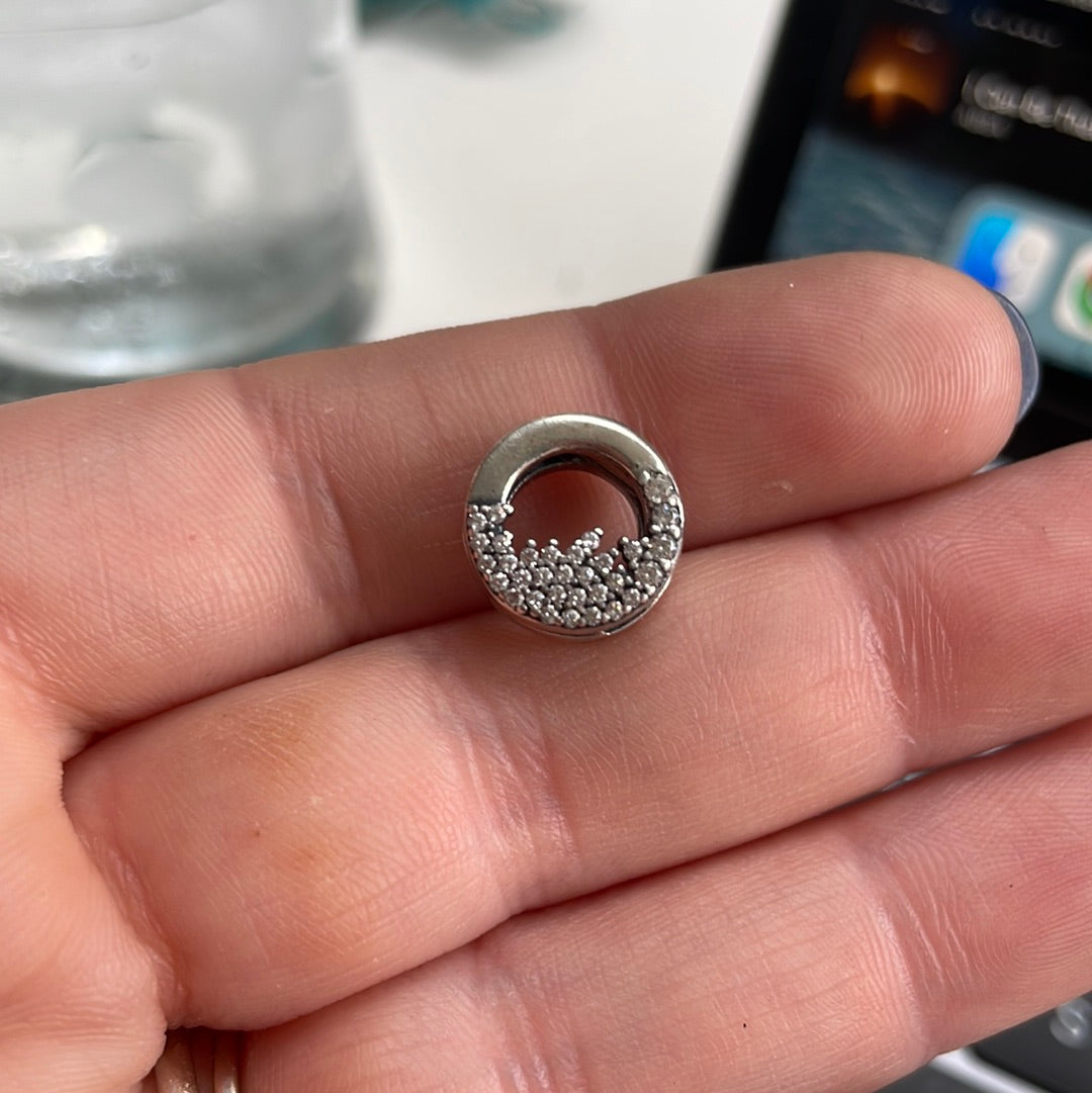Genuine Pandora Reflexions Icicle Frozen Pave Clip Charm