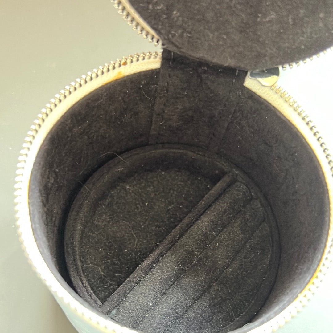 Genuine Pandora Promo Quilted Cream Jewellery Travel Box Case