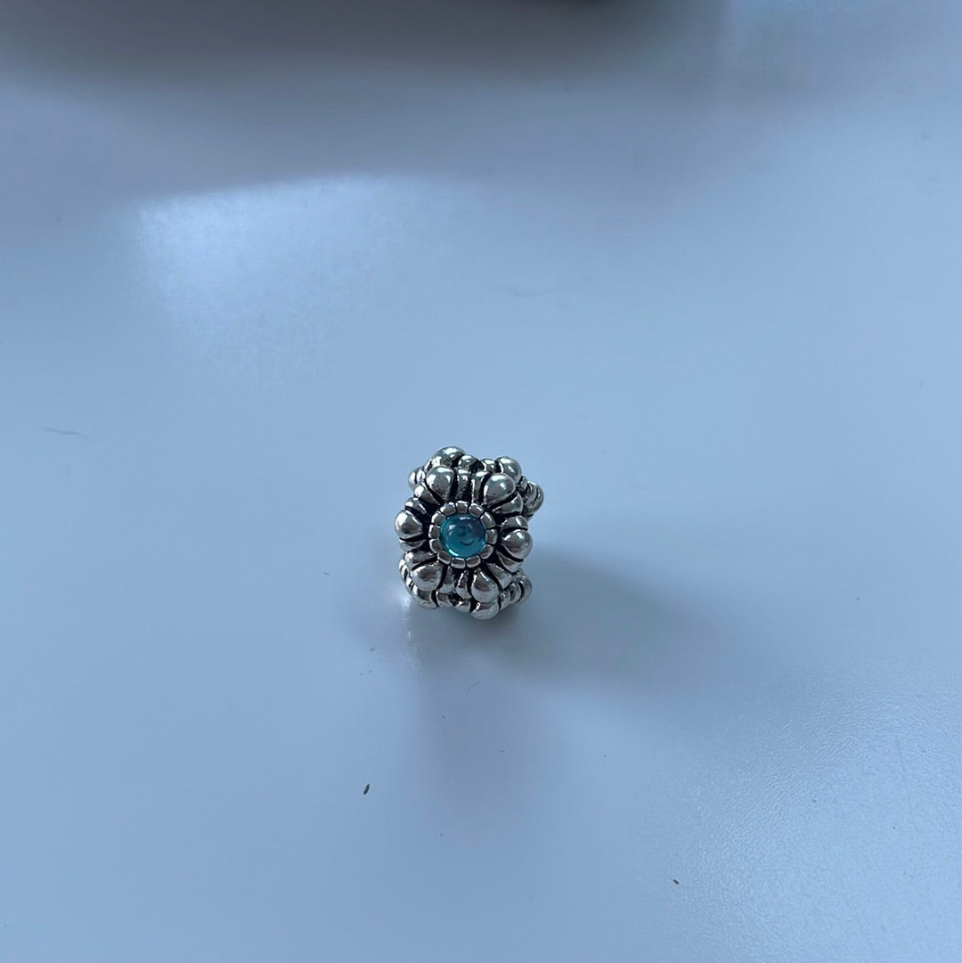 Genuine Pandora Light Blue Birthday Bloom Charm