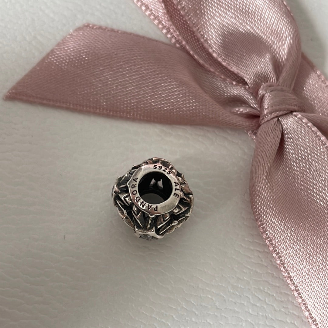 Genuine Pandora Frozen Snowflake Star Cz Openwork Charm