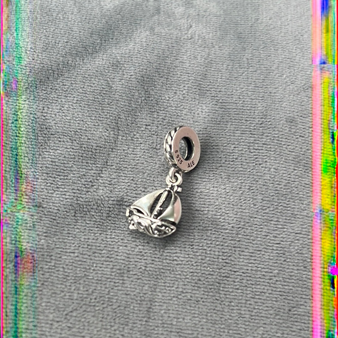 Genuine Pandora New Style Ship Boat Sail Dangle Charm