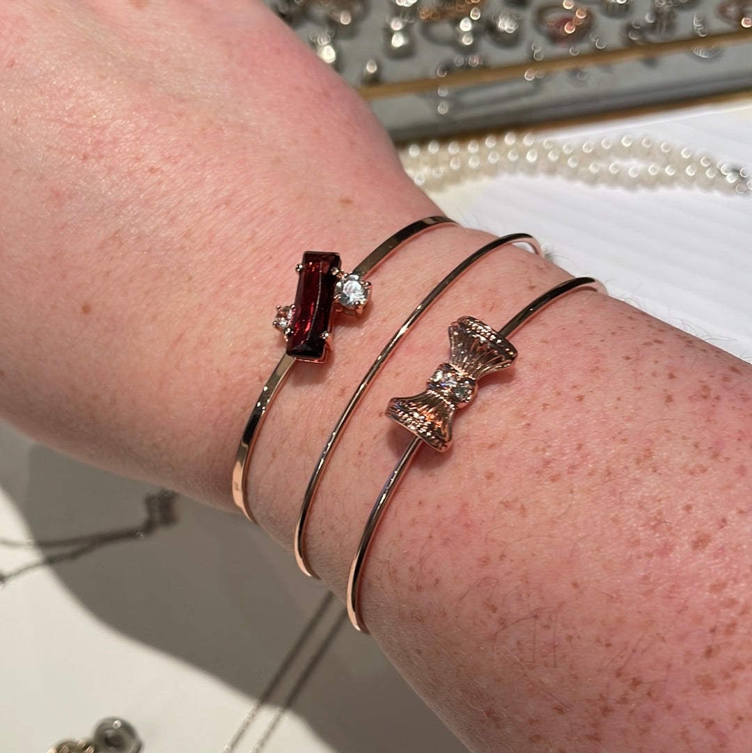 Ted Baker Rose Gold Set of 3 Bangles Fit 16-18cm wrist