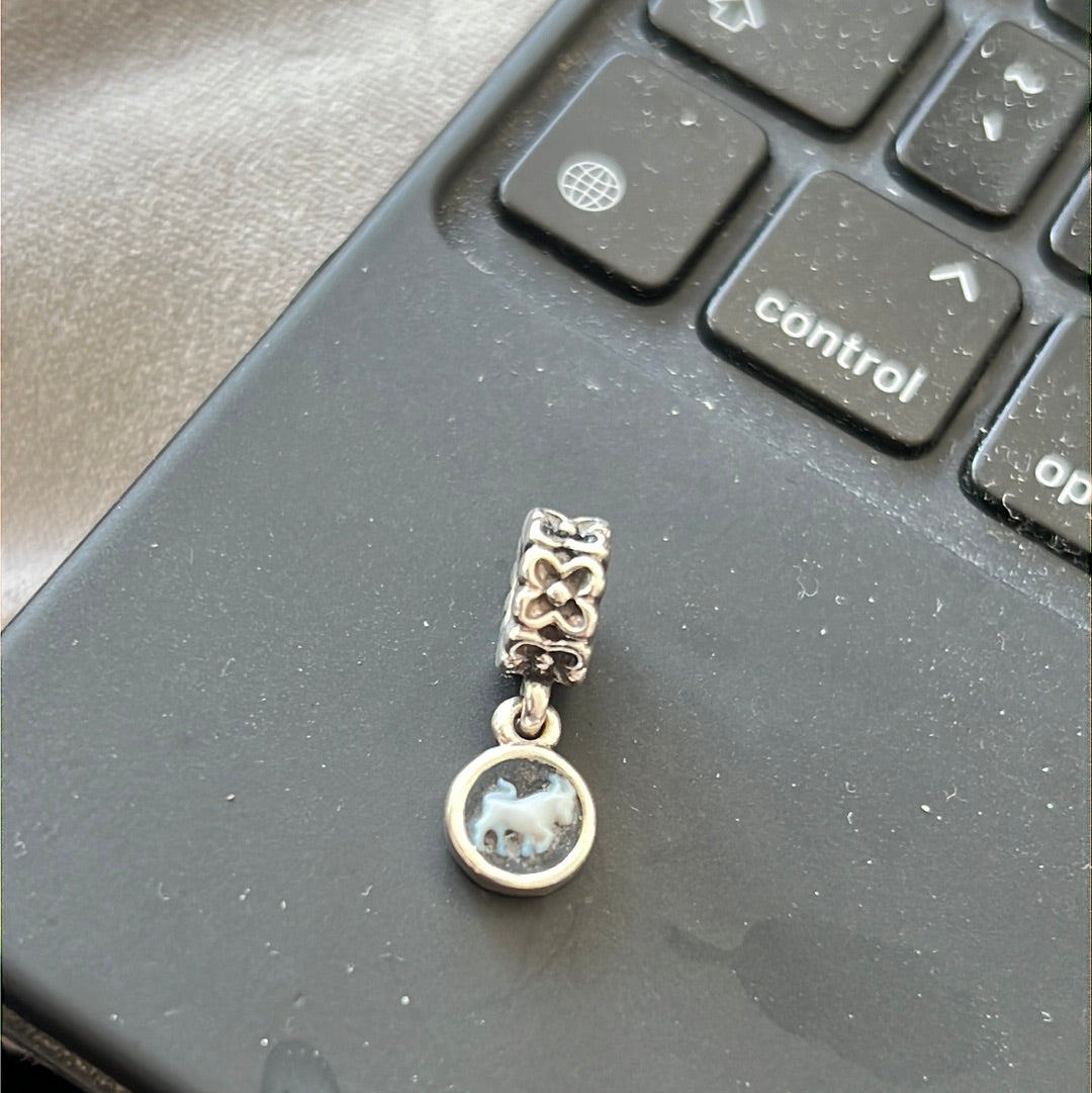 Genuine Pandora Cameo Rare Taurus Star Sign Horoscope Charm