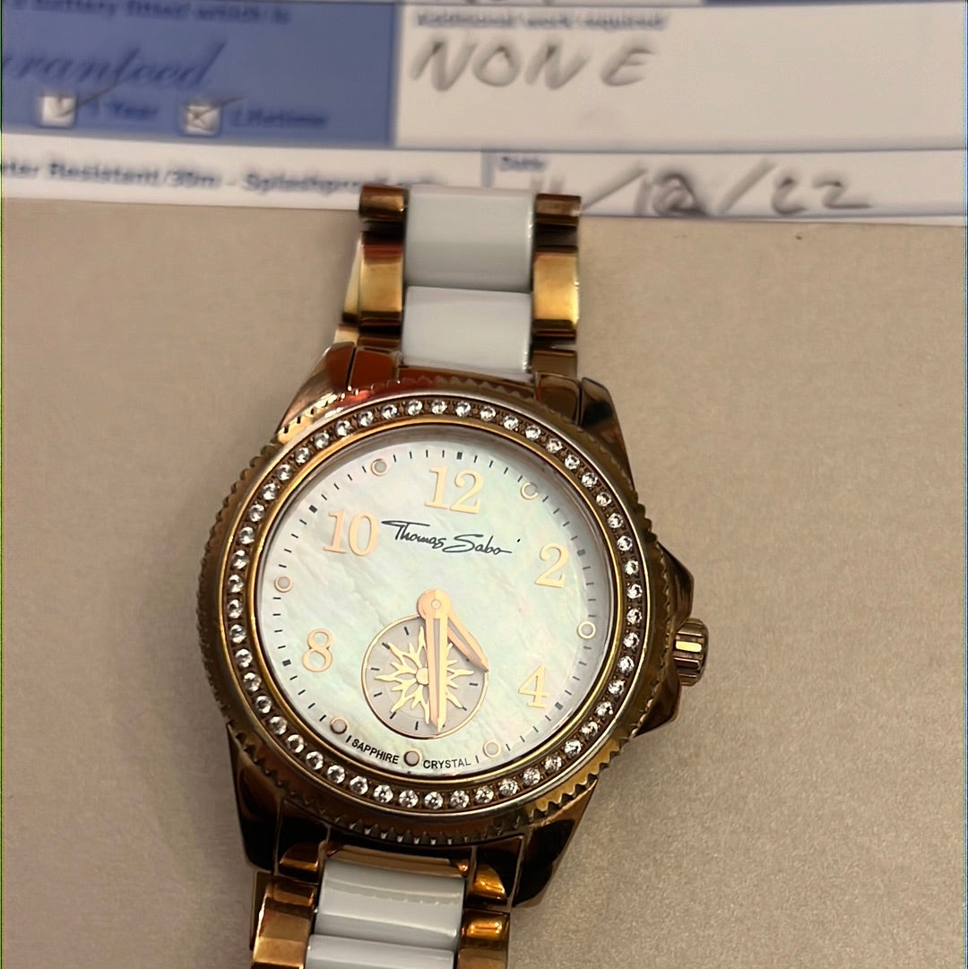 Genuine Thomas Sabo Rose Gold Mother of Pearl Enamel Watch