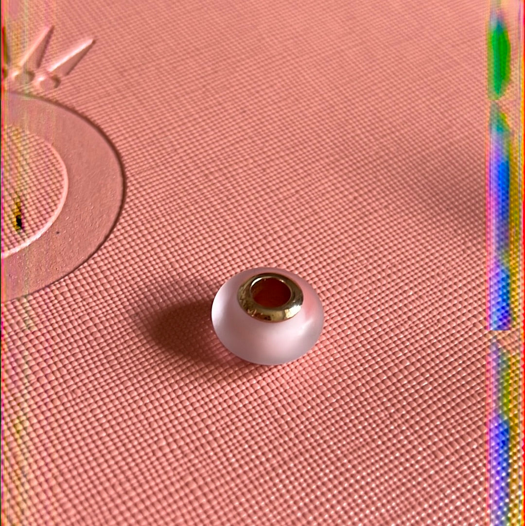 Genuine Pandora Small Matte Pink Murano Charm